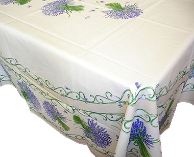 Tablecloth coated or cotton (Lavender. raw) - Click Image to Close